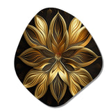 Glamourous Lily On Black I - Asymmetric Metal Wall Art