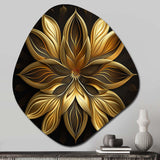 Glamourous Lily On Black I - Asymmetric Metal Wall Art