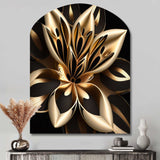 Glamourous Lily On Black III - Asymmetric Metal Wall Art