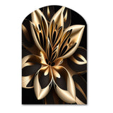 Glamourous Lily On Black III - Asymmetric Metal Wall Art