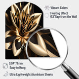 Glamourous Lily On Black III - Asymmetric Metal Wall Art