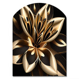 Glamourous Lily On Black III - Asymmetric Metal Wall Art