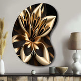 Glamourous Lily On Black III - Asymmetric Metal Wall Art