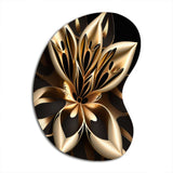 Glamourous Lily On Black III - Asymmetric Metal Wall Art