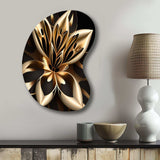 Glamourous Lily On Black III - Asymmetric Metal Wall Art