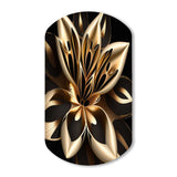 Glamourous Lily On Black III - Asymmetric Metal Wall Art