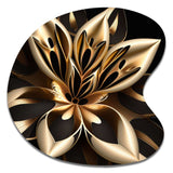 Glamourous Lily On Black III - Asymmetric Metal Wall Art