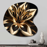 Glamourous Lily On Black III - Asymmetric Metal Wall Art