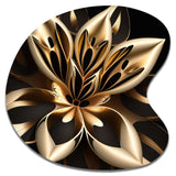 Glamourous Lily On Black III - Asymmetric Metal Wall Art