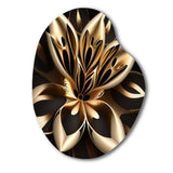 Glamourous Lily On Black III - Asymmetric Metal Wall Art