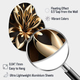 Glamourous Lily On Black III - Asymmetric Metal Wall Art