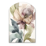 Pink Watercolour Peony Blossoming II - Asymmetric Metal Wall Art