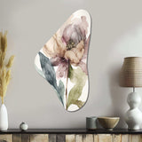 Pink Watercolour Peony Blossoming II - Asymmetric Metal Wall Art