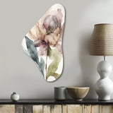 Pink Watercolour Peony Blossoming II - Asymmetric Metal Wall Art