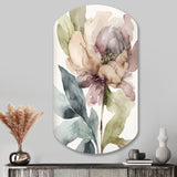 Pink Watercolour Peony Blossoming II - Asymmetric Metal Wall Art