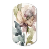 Pink Watercolour Peony Blossoming II - Asymmetric Metal Wall Art