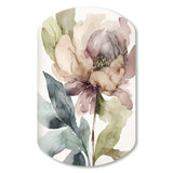 Pink Watercolour Peony Blossoming II - Asymmetric Metal Wall Art