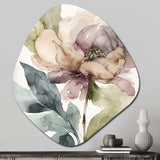 Pink Watercolour Peony Blossoming II - Asymmetric Metal Wall Art