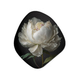 Blooming White Peony VI - Asymmetric Metal Wall Art