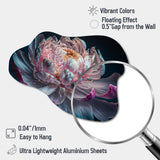 Blossoming Pink And White Peony IV - Asymmetric Metal Wall Art