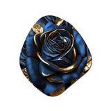 Gilded Rose In Kings Blue I - Asymmetric Metal Wall Art