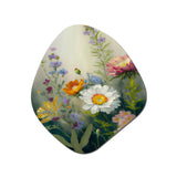 Painted Blossoming Wildflowers VI - Asymmetric Metal Wall Art