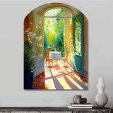 Sunlight Bliss At The Cottage I - Asymmetric Metal Wall Art