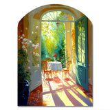 Sunlight Bliss At The Cottage I - Asymmetric Metal Wall Art