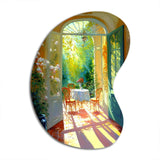 Sunlight Bliss At The Cottage I - Asymmetric Metal Wall Art