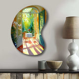 Sunlight Bliss At The Cottage I - Asymmetric Metal Wall Art