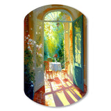 Sunlight Bliss At The Cottage I - Asymmetric Metal Wall Art