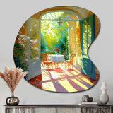 Sunlight Bliss At The Cottage I - Asymmetric Metal Wall Art