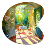 Sunlight Bliss At The Cottage I - Asymmetric Metal Wall Art