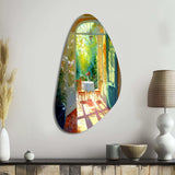 Sunlight Bliss At The Cottage I - Asymmetric Metal Wall Art