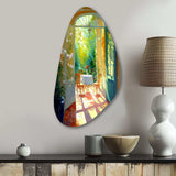 Sunlight Bliss At The Cottage I - Asymmetric Metal Wall Art