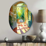 Sunlight Bliss At The Cottage I - Asymmetric Metal Wall Art