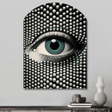 Monochrome Eye II - Asymmetric Metal Wall Art