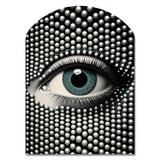 Monochrome Eye II - Asymmetric Metal Wall Art