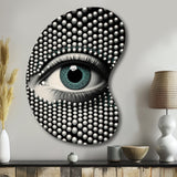 Monochrome Eye II - Asymmetric Metal Wall Art