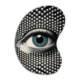 Monochrome Eye II - Asymmetric Metal Wall Art