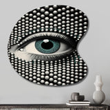 Monochrome Eye II - Asymmetric Metal Wall Art