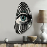 Monochrome Eye II - Asymmetric Metal Wall Art