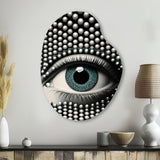 Monochrome Eye II - Asymmetric Metal Wall Art