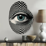 Monochrome Eye II - Asymmetric Metal Wall Art