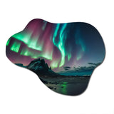 Northern Lights Reflected On The Water V - Asymmetric Metal Wall Art