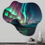 Northern Lights Reflected On The Water V - Asymmetric Metal Wall Art