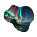 Northern Lights Reflected On The Water V - Asymmetric Metal Wall Art