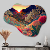 Colorful Flowers During Golden Hour I - Asymmetric Metal Wall Art