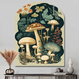 Vintage Mushrooms Amanita Muscaria III - Asymmetric Metal Wall Art