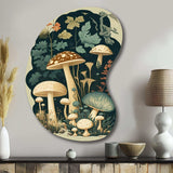 Vintage Mushrooms Amanita Muscaria III - Asymmetric Metal Wall Art